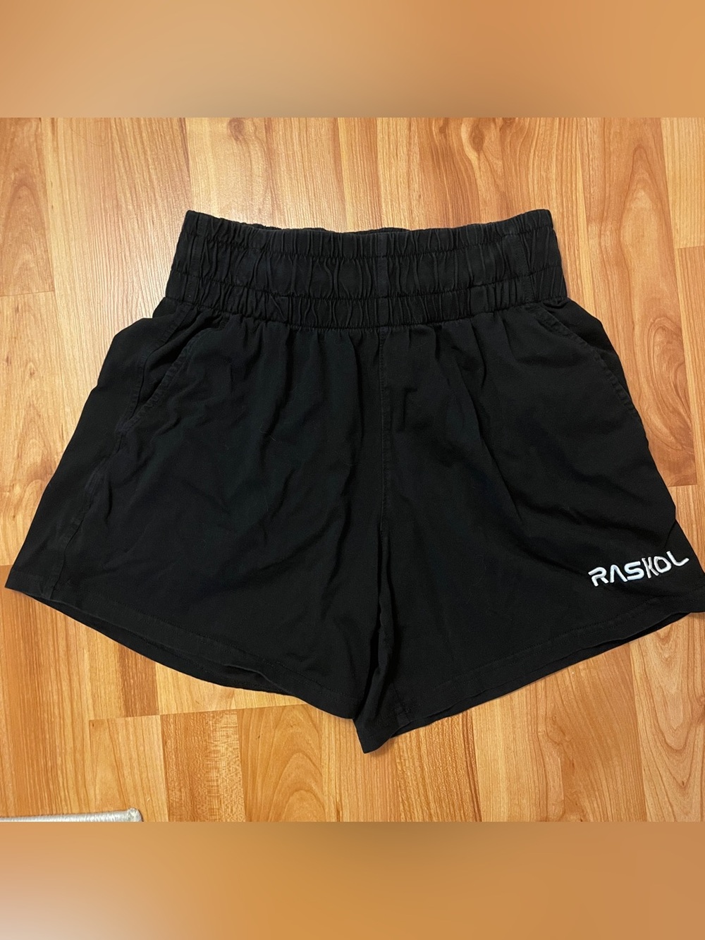 Raskol Apparel Plain Black Dumpys shorts 5” inseam